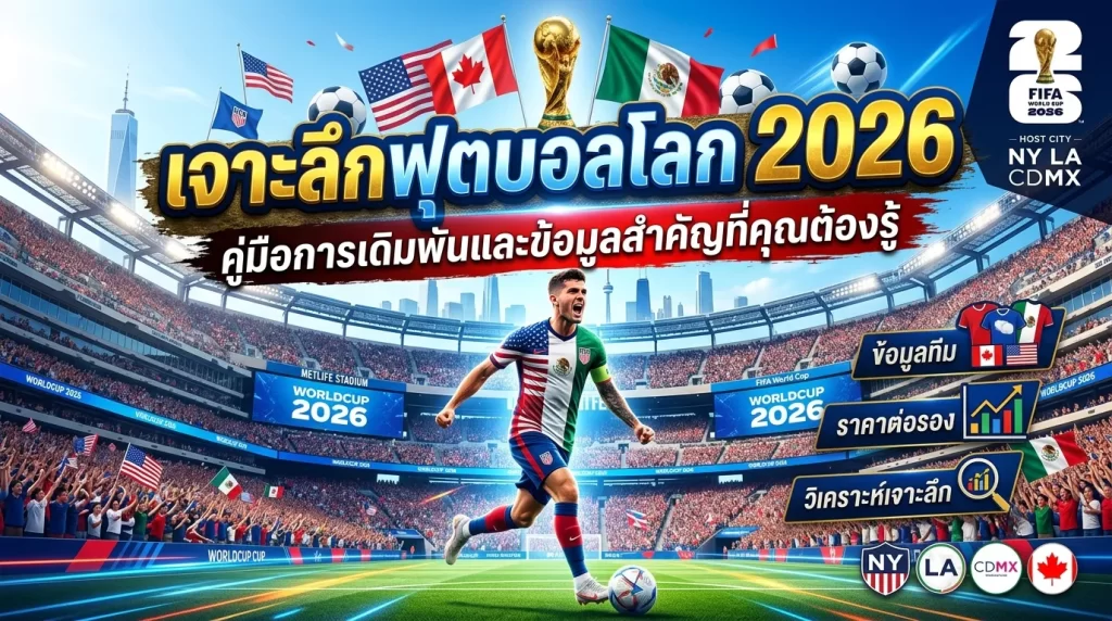 เจาะลึกฟุตบอลโลก 2026: คู่มือการเดิมพันและข้อมูลสำคัญที่คุณต้องรู้